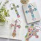 6 Pcs Cross 5D Diamond Art Kit for Adults – DIY Crystal Diamond Painting Bookmarks, Christmas & Religious Gifts for Christians, Home & Office Craft, 6 Styles